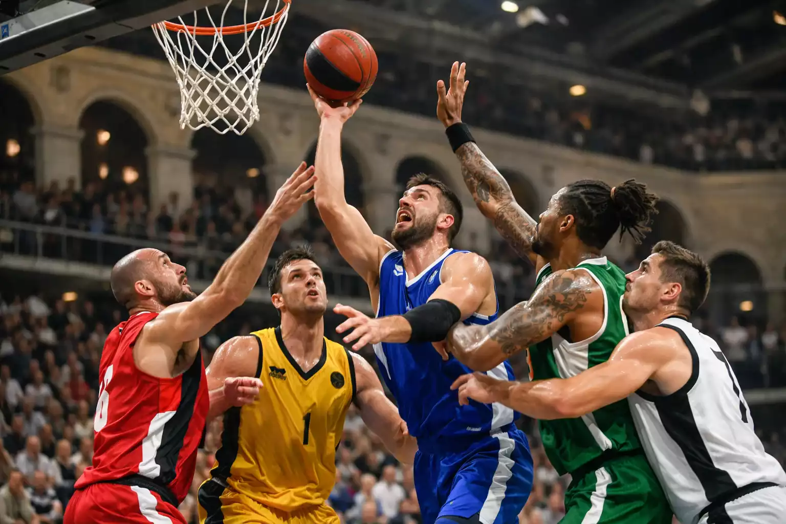 Europese basketbalcompetities met spelers uit verschillende landen